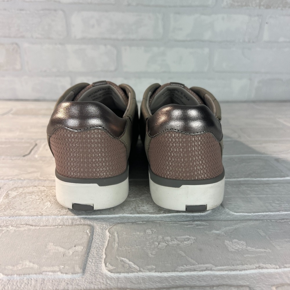 Kizik Miami Sneakers Womens 8 M Gray Metallic Leather Comfort Slip On Hands Free - Picture 4 of 13
